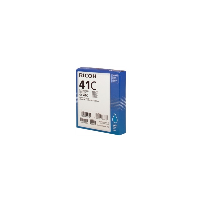 RICOH CARTUCCIA GELO CIANO GC41CHC 405762 2200 COPIE ORIGINALE RICOH CARTUCCIA GELO CIANO GC41CHC 405762 2200 COPIE ORIGINALE