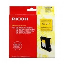 RICOH CARTUCCIA GELO GIALLO 405543 / GC-21Y 405535 1000 COPIE CAPACITÃ  NORMALE ORIGINALE