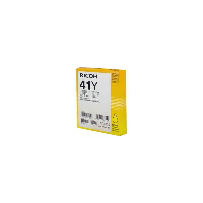 RICOH CARTUCCIA GELO GIALLO GC41YHC 405764 2200 COPIE ORIGINALE