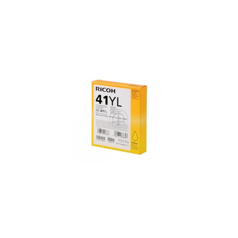RICOH CARTUCCIA GELO GIALLO GC41YL 405768 600 COPIE ORIGINALE RICOH CARTUCCIA GELO GIALLO GC41YL 405768 600 COPIE ORIGINALE