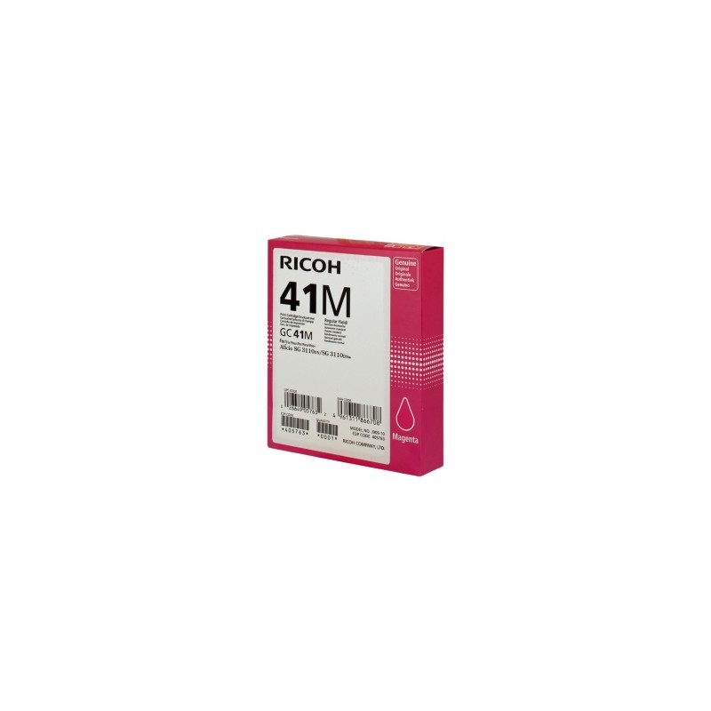 RICOH CARTUCCIA GELO MAGENTA GC41MHC 405763 2200 COPIE ORIGINALE