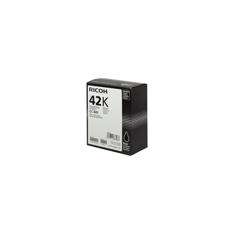 RICOH CARTUCCIA GELO NERO GC 42 BK 405836 10000 COPIE ORIGINALE RICOH CARTUCCIA GELO NERO GC 42 BK 405836 10000 COPIE ORIGINALE