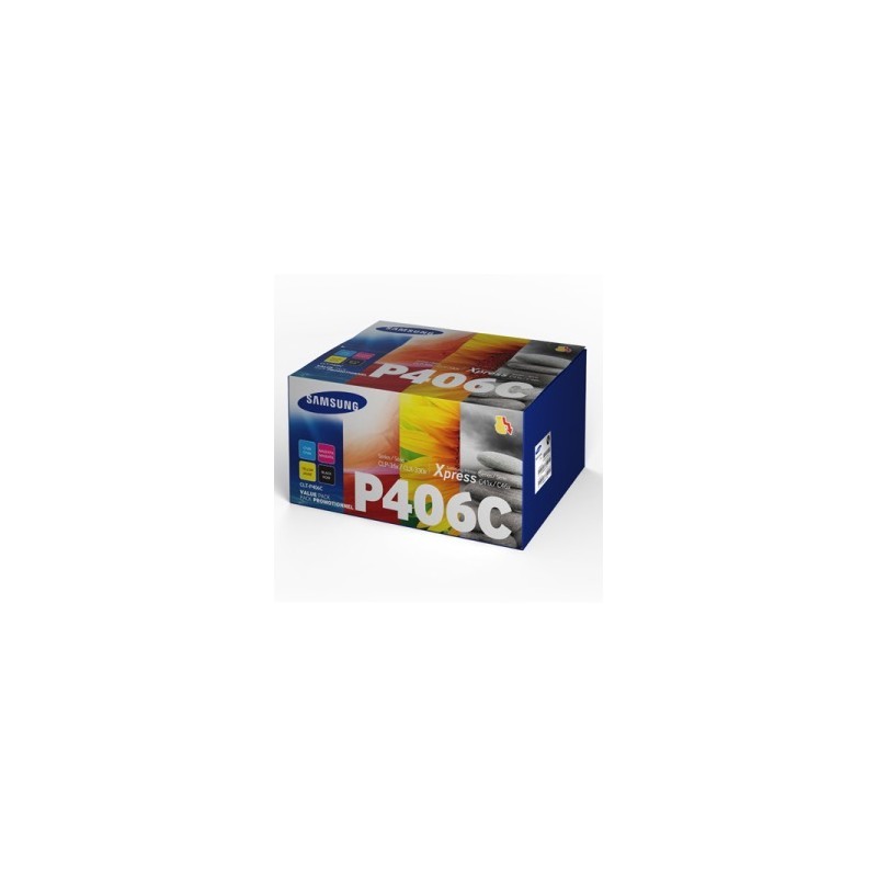 SAMSUNG MULTIPACK NERO / CIANO / MAGENTA / GIALLO CLT-P406C SU375A RAINBOW KIT ORIGINALE