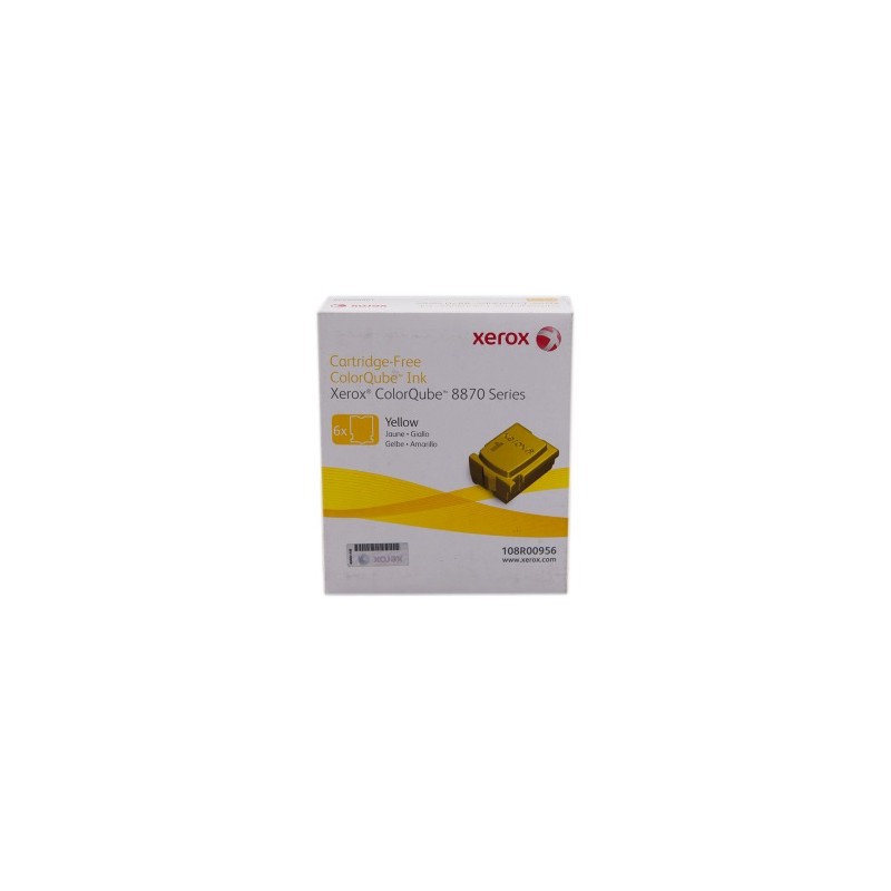 XEROX COLORSTIX GIALLO 108R00956 17300 COPIE SOLID INK, PACCO CON 6 PEZZI ORIGINALE