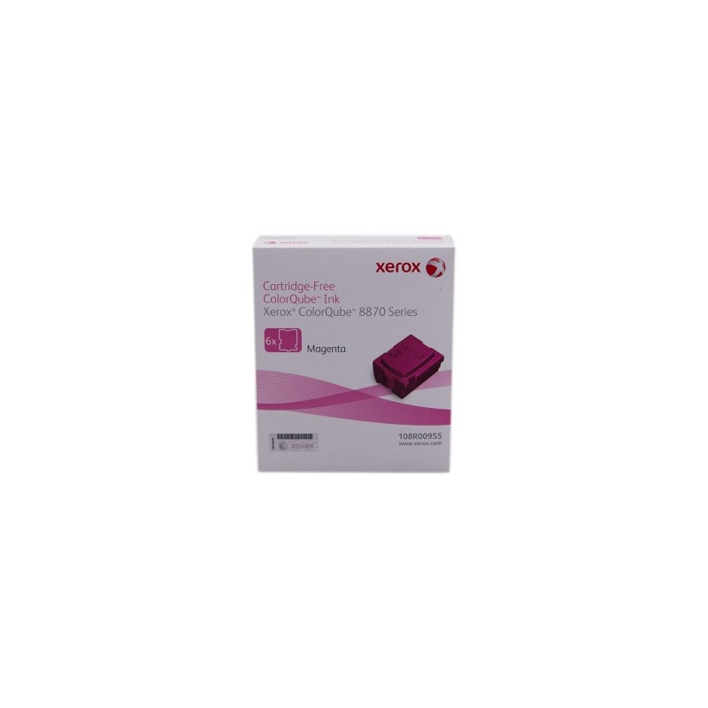 XEROX COLORSTIX MAGENTA 108R00955 17300 COPIE SOLID INK, PACCO CON 6 PEZZI ORIGINALE