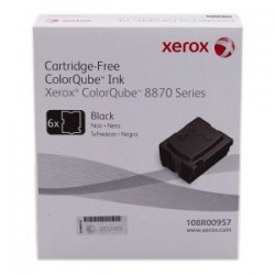 XEROX COLORSTIX NERO 108R00957 16700 COPIE SOLID INK, PACCO CON 6 PEZZI ORIGINALE
