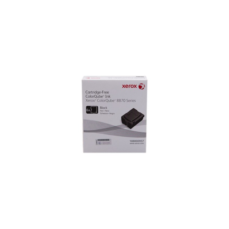 XEROX COLORSTIX NERO 108R00957 16700 COPIE SOLID INK, PACCO CON 6 PEZZI ORIGINALE XEROX COLORSTIX NERO 108R00957 16700 COPIE SOLID INK, PACCO CON 6 PEZZI ORIGINALE