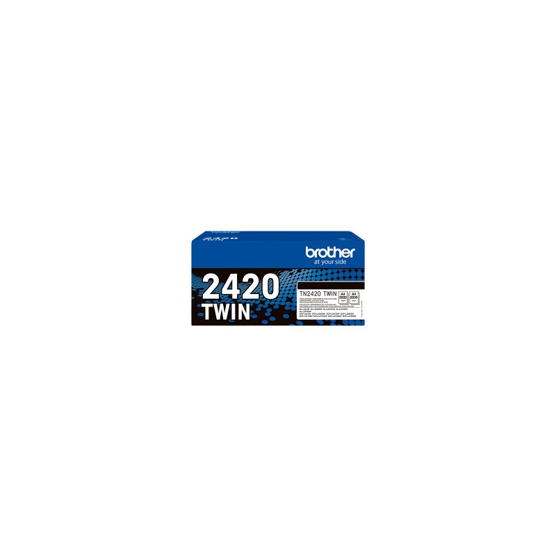 BROTHER MULTIPACK NERO TN-2420TWIN 2420 3000 COPIE ORIGINALE