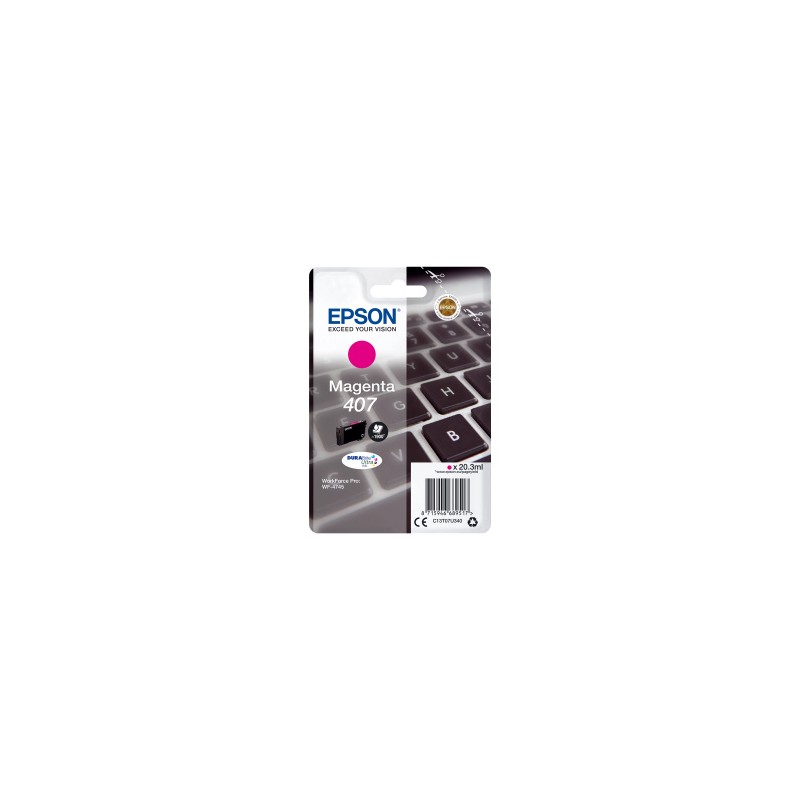 EPSON CARTUCCIA D\'INCHIOSTRO MAGENTA C13T07U340 407 1900 COPIE 20,3ML ORIGINALE EPSON CARTUCCIA D\'INCHIOSTRO MAGENTA C13T07U340 407 1900 COPIE 20,3ML ORIGINALE