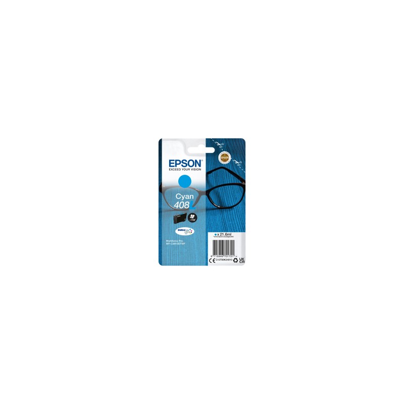 EPSON CARTUCCIA D\'INCHIOSTRO CIANO C13T09K24010 408L 1700 COPIE 21,6ML ORIGINALE EPSON CARTUCCIA D\'INCHIOSTRO CIANO C13T09K24010 408L 1700 COPIE 21,6ML ORIGINALE