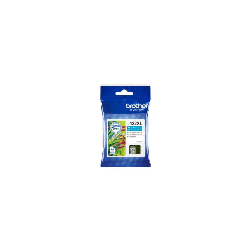BROTHER CARTUCCIA D\'INCHIOSTRO CIANO LC422XLC LC-422XLC 1500 COPIE ORIGINALE BROTHER CARTUCCIA D\'INCHIOSTRO CIANO LC422XLC LC-422XLC 1500 COPIE ORIGINALE