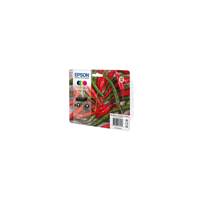 EPSON MULTIPACK NERO / CIANO / MAGENTA / GIALLO C13T09Q64010 503 705 COPIE 3,3ML ORIGINALE EPSON MULTIPACK NERO / CIANO / MAGENTA / GIALLO C13T09Q64010 503 705 COPIE 3,3ML ORIGINALE