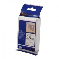 BROTHER NASTRO NERO SU BIANCO TZE-N201 TZ-N201 3,5 MM X 8 M, NON LAMINATO ORIGINALE
