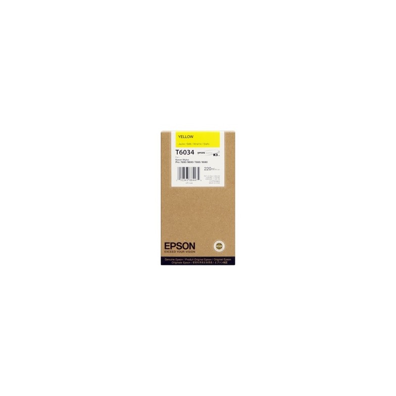 EPSON CARTUCCIA D\'INCHIOSTRO GIALLO C13T603400 T6034 220ML ORIGINALE EPSON CARTUCCIA D\'INCHIOSTRO GIALLO C13T603400 T6034 220ML ORIGINALE