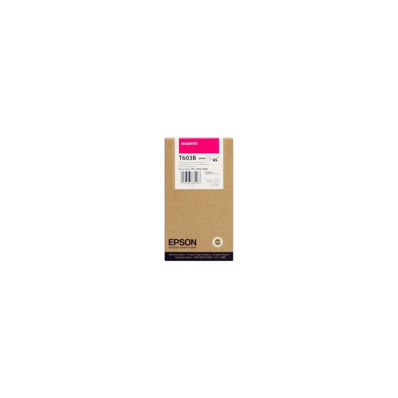 EPSON CARTUCCIA D\'INCHIOSTRO MAGENTA C13T603B00 T603B 220ML ORIGINALE