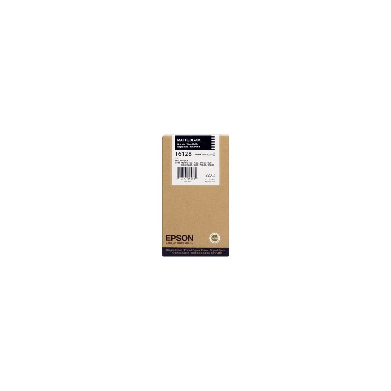 EPSON CARTUCCIA D\'INCHIOSTRO NERO (OPACO) C13T612800 T6128 220ML ORIGINALE EPSON CARTUCCIA D\'INCHIOSTRO NERO (OPACO) C13T612800 T6128 220ML ORIGINALE