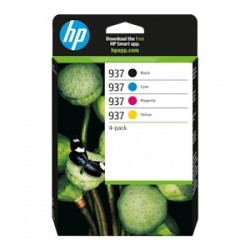 HP MULTIPACK NERO / CIANO / MAGENTA / GIALLO 6C400NE 937 3850 COPIE ORIGINALE