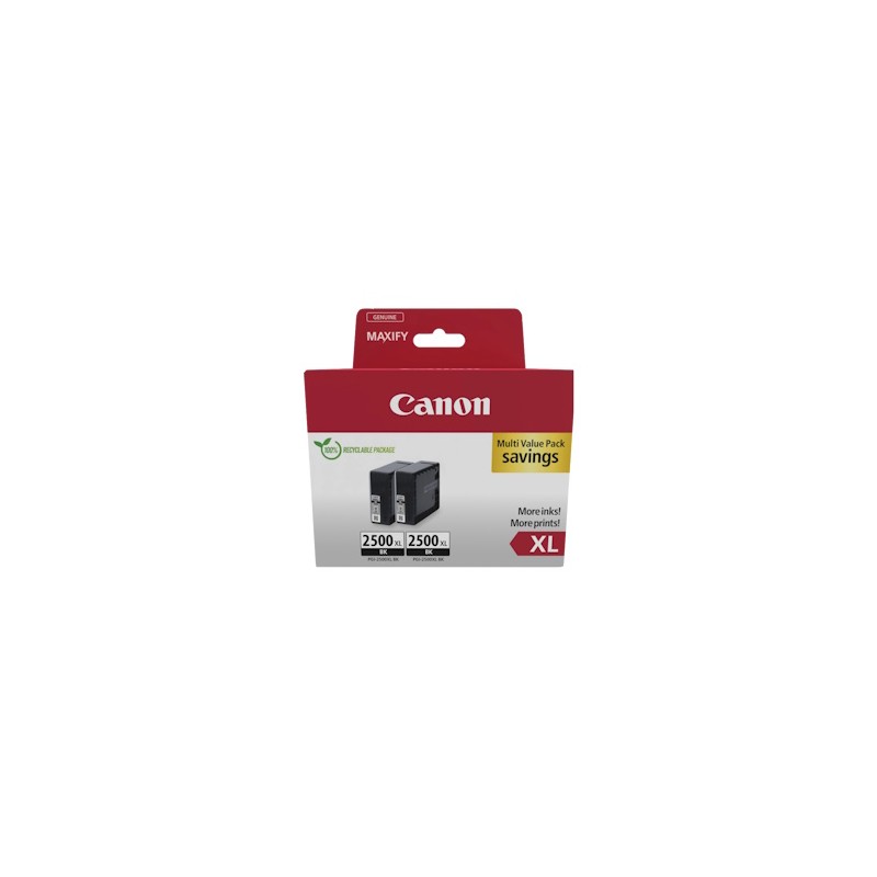 CANON MULTIPACK NERO PGI-2500BK XL 9254B011 2500 COPIE ORIGINALE CANON MULTIPACK NERO PGI-2500BK XL 9254B011 2500 COPIE ORIGINALE