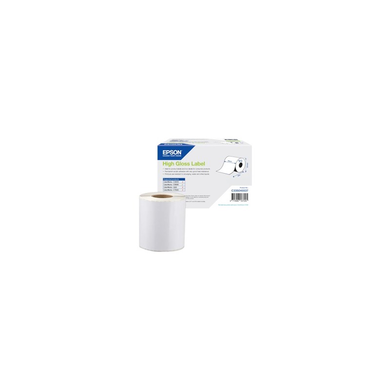 Epson Etichette C33S045537 S045537 Etichette Lucide, Rotolo, 76Mm X 33M Originale Epson Etichette C33S045537 S045537 Etichette Lucide, Rotolo, 76Mm X 33M Originale