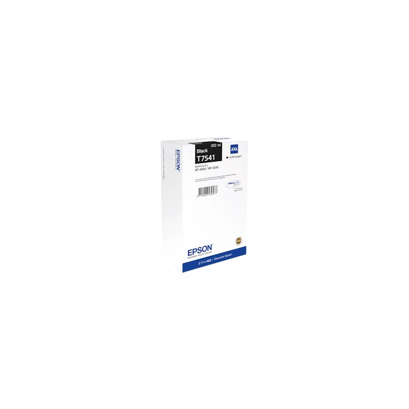 Epson Cartuccia D\'Inchiostro Nero C13T75414N T7541 Xxl 10000 Copie 202Ml Originale Epson Cartuccia D\'Inchiostro Nero C13T75414N T7541 Xxl 10000 Copie 202Ml Originale