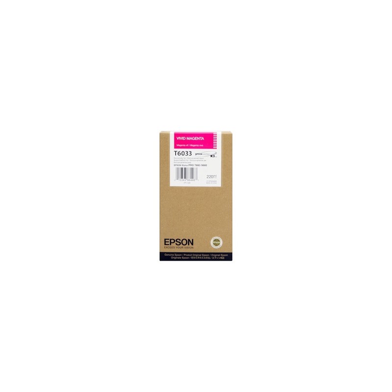 Epson Cartuccia D\'Inchiostro Magenta C13T603300 T6033 220Ml Originale Epson Cartuccia D\'Inchiostro Magenta C13T603300 T6033 220Ml Originale