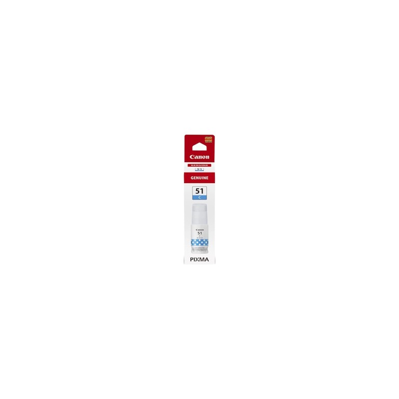 Canon Cartuccia D\'Inchiostro Ciano Gi-51C 4546C001 7000 Copie 70Ml Originale Canon Cartuccia D\'Inchiostro Ciano Gi-51C 4546C001 7000 Copie 70Ml Originale