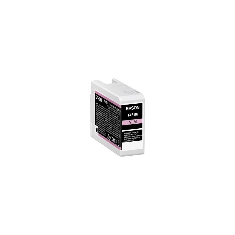 Epson Cartuccia D\'Inchiostro Magenta (Chiaro) C13T46S60N T46S6 25Ml Originale Epson Cartuccia D\'Inchiostro Magenta (Chiaro) C13T46S60N T46S6 25Ml Originale