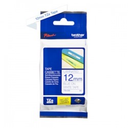 Brother Nastro Blu Su Bianco Tze-233 Tz-233 12 Mm X 8 M, Laminato Originale