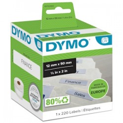 Dymo Etichette Bianco S0722460 99017 Etichette Bianche, 50X12Mm, 1X220 Pezzi Originale