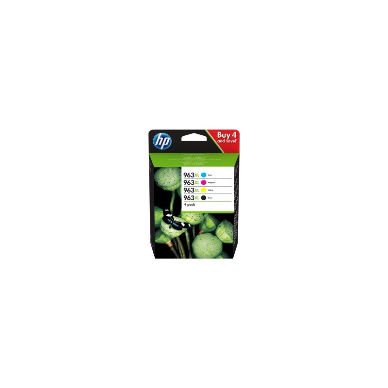 Hp Multipack nero / ciano / magenta / giallo 3Yp35Ae 963 Xl Originale Hp Multipack nero / ciano / magenta / giallo 3Yp35Ae 963 Xl Originale