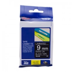 Brother Nastro Bianco Su Nero Tze-325 Tz-325 9 Mm X 8 M, Laminato Originale
