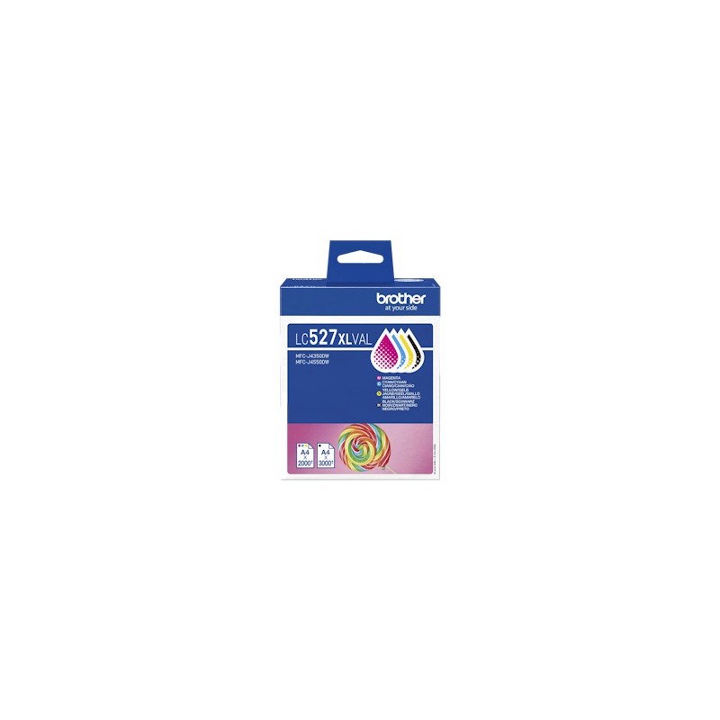 Brother Multipack Nero / Ciano / Magenta / Giallo Lc527Xlval Lc527Xlval 9000 Copie Originale Brother Multipack Nero / Ciano / Magenta / Giallo Lc527Xlval Lc527Xlval 9000 Copie Originale