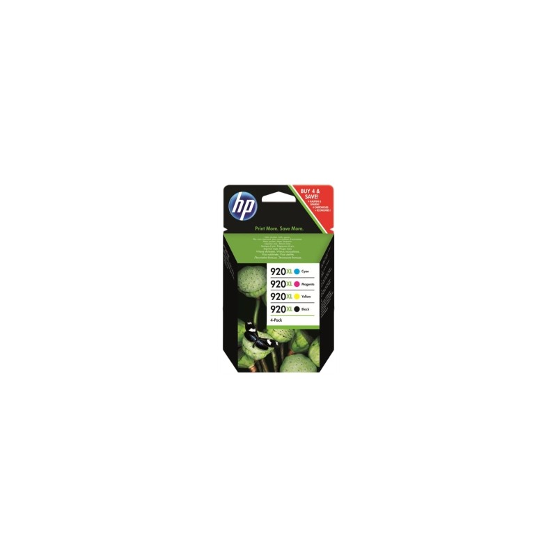 Hp Multipack nero / ciano / magenta / giallo C2N92Ae 920 Xl Cd972Ae + Cd973Ae + Cd974Ae + Originale Hp Multipack nero / ciano / magenta / giallo C2N92Ae 920 Xl Cd972Ae + Cd973Ae + Cd974Ae + Originale
