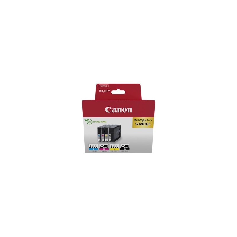 Canon Multipack Nero / Ciano / Magenta / Giallo Pgi-2500 9290B006 3100 Copie Originale