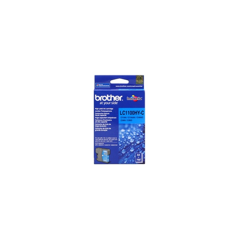 Brother Cartuccia D\'Inchiostro ciano Lc1100Hyc Lc-1100Hy 750 Copie Originale