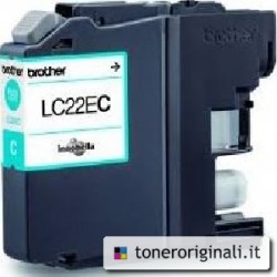 Brother Cartuccia D\'Inchiostro Ciano Lc22Ec Lc-22E 1200 Copie 11,8Ml Originale