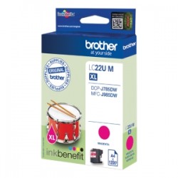Brother Cartuccia D\'Inchiostro Magenta Lc22Um Lc-22U 1200 Copie Originale