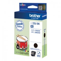 Brother Cartuccia D\'Inchiostro Nero Lc22Ubk Lc-22U 2400 Copie Originale