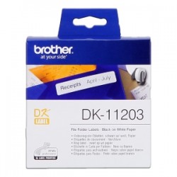 Brother Etichette Dk-11203 Etichette Per Raccoglitore, 17/87 Mm Bianco 300 Et./ Ruolo Originale