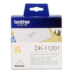 Brother Etichette Nero Su Bianco Dk-11201 Etichette In Carta Per Indirizzi, 29X90 Mm Bianc Originale