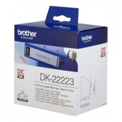 Brother Etichette Nero Su Bianco Dk-22223 Etichetta A Lunghezza Continua, 50Mm X 30, 48M B Originale