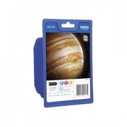 Brother Multipack ciano / magenta / giallo Lc-1240 Lc1240Rbwbpdr 3 Inchiostri Riutilizzabi Originale