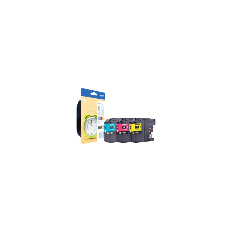 Brother Multipack Ciano / Magenta / Giallo Lc-125Xl Lc125Xlrbwbpdr 3600 Copie 3 Cartucce D Originale