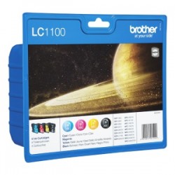 Brother Multipack Nero / Ciano / Magenta / Giallo Lc-1100 Lc1100Valbpdr 1425 Copie Confezi Originale