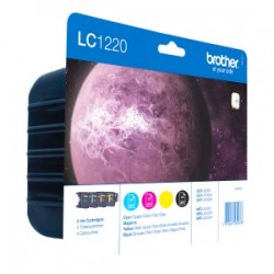Brother Multipack nero / ciano / magenta / giallo Lc-1220 Lc1220Valbpdr 4 Catucce Lc-1220: Originale