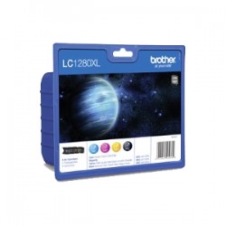 Brother Multipack Nero / Ciano / Magenta / Giallo Lc-1280Xl Lc1280Xlvalbpdr 6000 Copie 4 C Originale