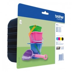 Brother Multipack nero / ciano / magenta / giallo Lc-221 Lc221Valbpdr Originale
