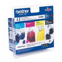 Brother Multipack Nero / Ciano / Magenta / Giallo Lc-980 Lc980Valbpdr 1080 Copie Lc-980 Bk Originale