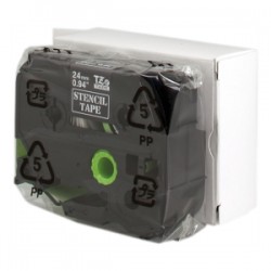 Brother Nastro Bianco Su Trasparente Ste-151 St-151 24 Mm X 3 M, Non Laminato, Nastro Con  Originale