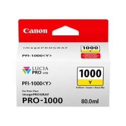 Canon Cartuccia D\'Inchiostro Giallo Pfi-1000Y 0549C001 3365 Copie 80Ml Originale